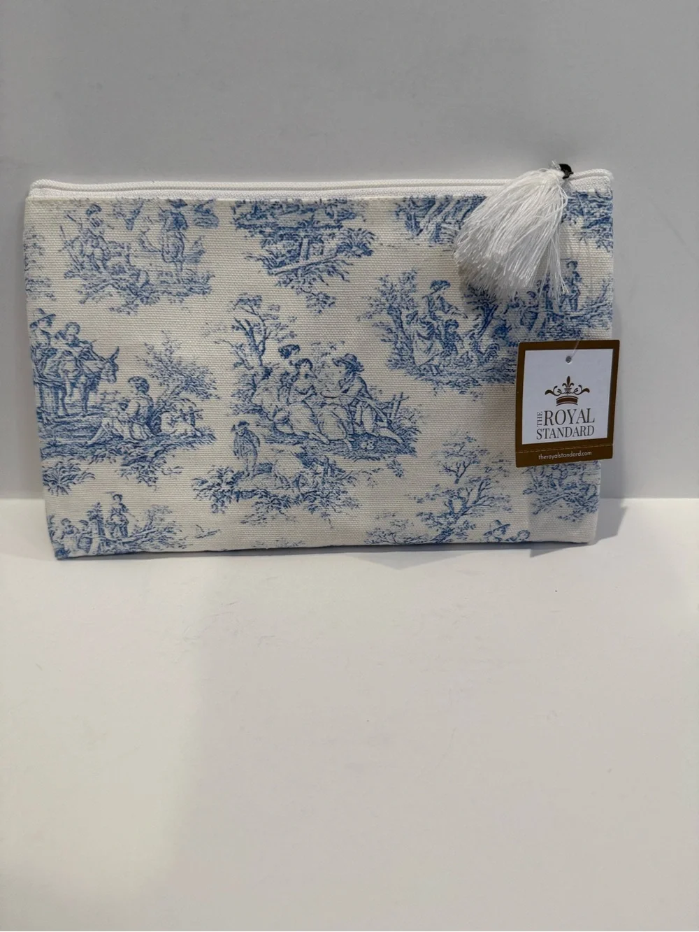The Royal Standard Blue Toile Cosmetic Pouch